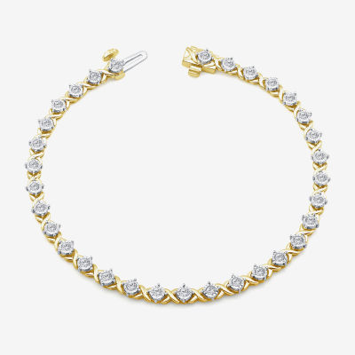 I1/ I) CT. T.W. Lab Grown White Diamond 10K Gold Inch Tennis Bracelet