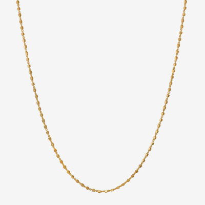 Made in Italy Womens 24K 20 Inch Link Chain Necklace