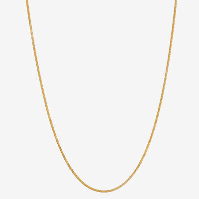 Made in Italy 24K Gold Over Silver 24 Inch Hollow Popcorn Chain Necklace