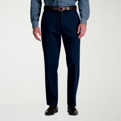Haggar Wrinkle Free Performance Khaki Mens Classic Fit Flat Front Pant