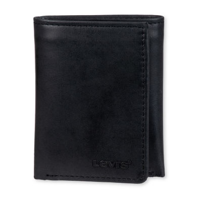 Levi's Leather Slim Trifold W/Zipper Wallet