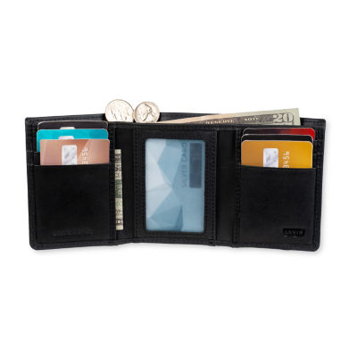 Levi's Slim Trifold W/Zipper Mens Personalized Slim Fold Wallet