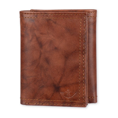 Dockers Leather Rfid Extra Capacity Trifold With Zipper Wallet