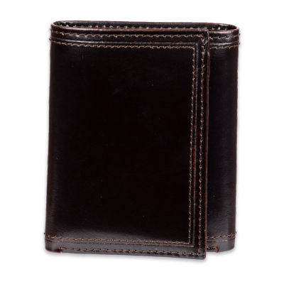 Stafford Rfid Split Pull-Up Trifoldw/Intrior Zipper Wallet