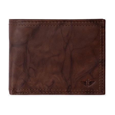 Dockers Rfid X-Cap Bifold Mens Personalized Wallet, One Size, Brown