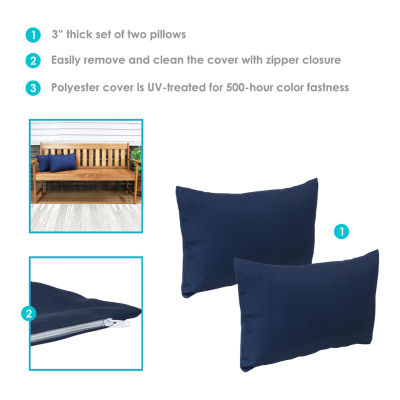 Net Health Shops Navy 2-pc. Throw Pillow Covers