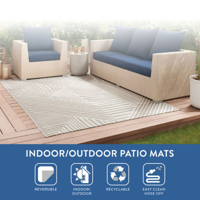 Patio Armor By Surefit Tyra Weather Resistant Outdoor Rectanglular Area Rug