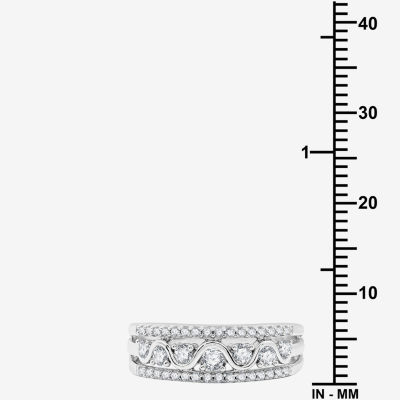 2 CT. T.W. Lab Grown White Diamond Sterling Silver Band