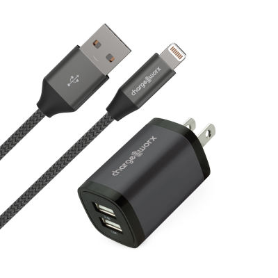 Chargeworx 3 Lightning Connector Dual Usb Charger