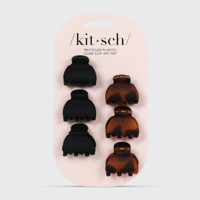 Kitsch Recycled Plastic 6pc XS Claw Clip Set