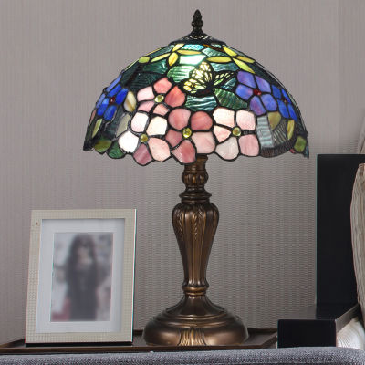 Dale Tiffany Kannon Peony Glass Table Lamp