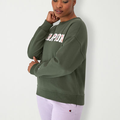 Champion Powerblend Womens Crew Neck Long Sleeve Sweatshirt