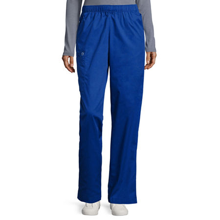 Wink Wonderwork 501 Pull-On Cargo Womens Tag Free Scrub Pant, X-small, Blue