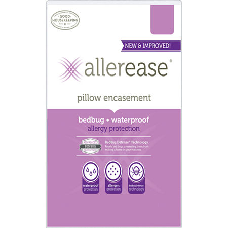 Allerease Micro Pillow Protector 2-Pack, One Size, White