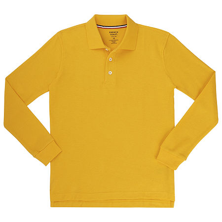 French Toast Toddler Boys Long Sleeve Polo Shirt, 4t, Yellow
