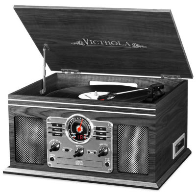 Victrola VTA-200B Wooden 6-In-1 Nostalgic Classic Turntable with Bluetooth