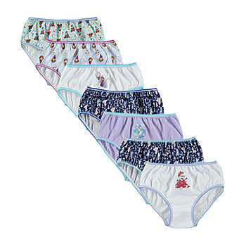Disney Little Girls' Disney Characters Brief Underwear Panties, 7-Pack