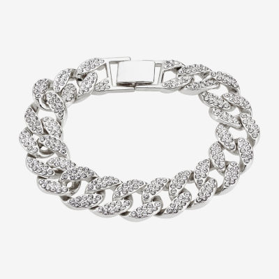 Stainless Steel Solid Curb Chain Bracelet - JCPenney