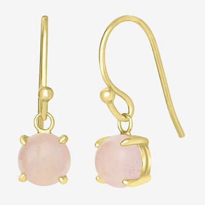 Silver Treasures 14K Gold Over Silver Round Drop Earrings