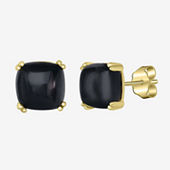 Bijoux Bar Gold Tone Halloween Womens Black Onyx 3 Pair Earring Set