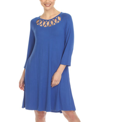 Womens 3/4 Sleeve Swing Dresses - JCPenney