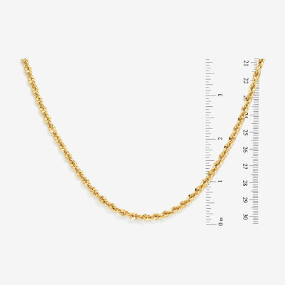 Made in Italy 14K Gold 18 Inch Semisolid Rope Chain Necklace
