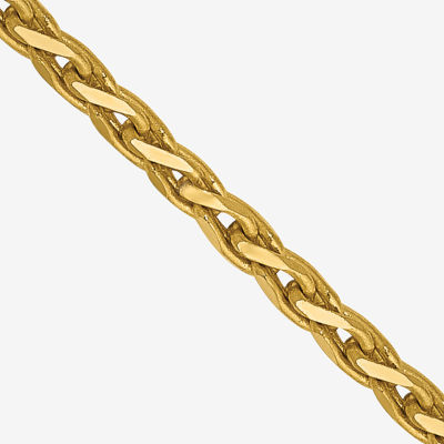 14K Gold Inch Solid Wheat Chain Necklace