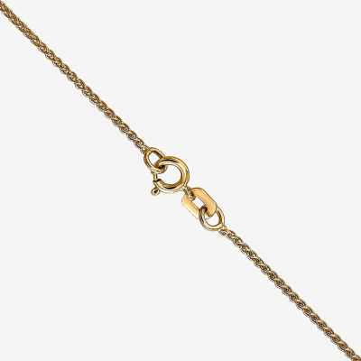 14K Gold Inch Solid Wheat Chain Necklace