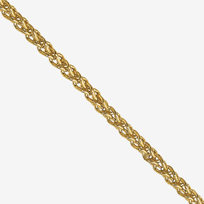 14K Gold Inch Solid Wheat Chain Necklace