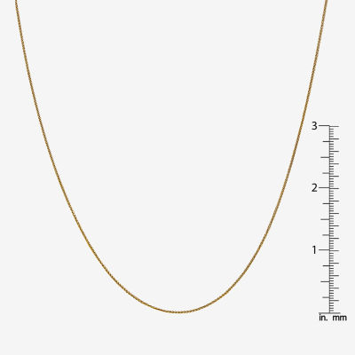 14K Gold Inch Solid Wheat Chain Necklace