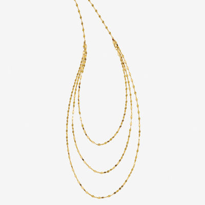 Womens 14K Gold Strand Necklace