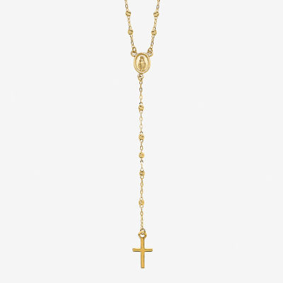 Miraculous Medal Womens 14K Gold Rosary Necklaces