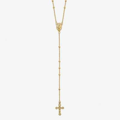 Miraculous Medal Womens 14K Gold Rosary Necklaces