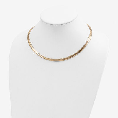 14K Gold Inch Solid Omega Chain Necklace