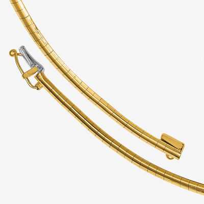 14K Gold Inch Solid Omega Chain Necklace