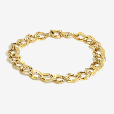 Made in Italy 10K Gold 7.5 Inch Hollow Link Link Bracelet