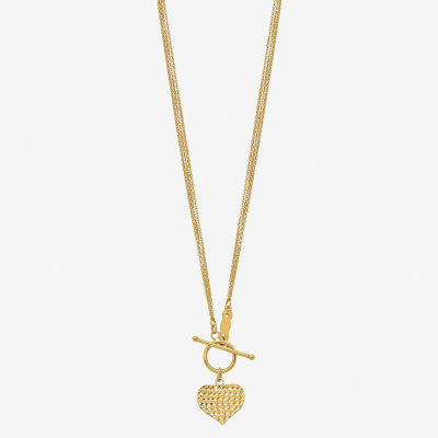 Womens 14K Gold Heart Pendant Necklace