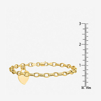 Wide 14K Gold Charm Bracelet-Solid Gold 20 mm Wide