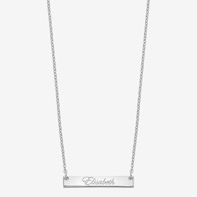 Personalized 4x26mm Bar Script Name Necklace