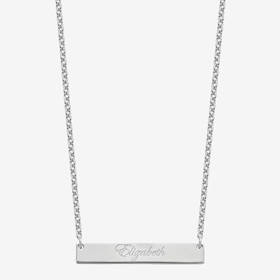 Personalized 6x39mm Script Name Bar Necklace