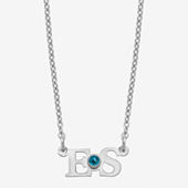Personalized Sideways Single Initial Pendant Necklace Color White JCPenney