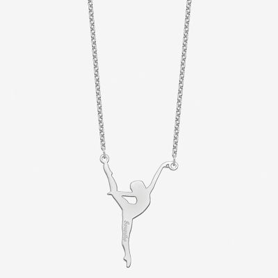 Personalized Girls Name Dancer Pendant Necklace