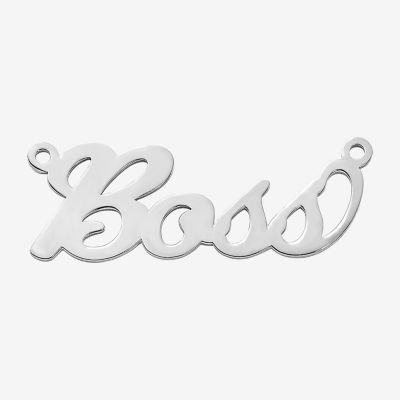 Personalized 14x37mm Cursive Name Necklace