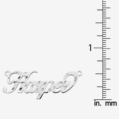 Personalized 15x45mm Diamond-Cut Name Necklace