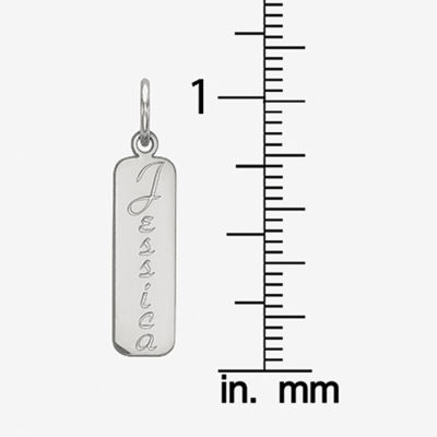 Personalized 21x5mm Vertical Name Pendant Necklace