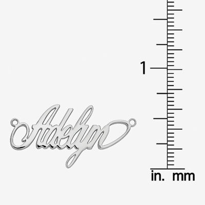 Personalized 9x46mm Surrey Script Font Name Necklace