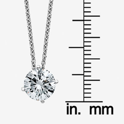 Womens / CT. T.W. White Moissanite 14K Gold Round Pendant Necklace