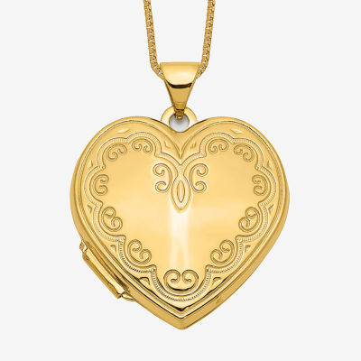 Womens 14K Gold Heart Locket Necklace JCPenney