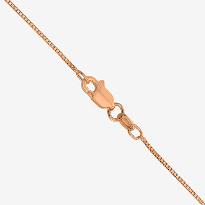 Floral Womens 14K Rose Gold Heart Locket Necklace