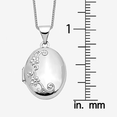 Womens 14K Gold Oval Locket Necklace